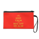 [Bicycle] keep calm and bog off or alse  Wristlets Bags
