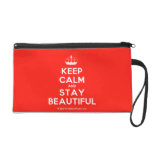 [Knitting crown] keep calm and stay beautiful  Wristlets Bags