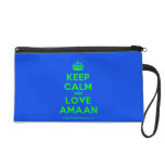 [Crown] keep calm and love amaan  Wristlets Bags