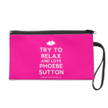 [Two hearts] try to relax and love phoebe sutton  Wristlets Bags