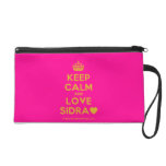 [Crown] keep calm and love sidra [Love heart]  Wristlets Bags