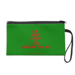 [No Crown] keep calm and love jordan dolan  Wristlets Bags