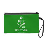 [Smile] keep calm and love skittles  Wristlets Bags