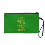 [UK Flag] keep calm and pass the green  Wristlets Bags