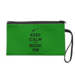 [Electric guitar] keep calm and rock on  Wristlets Bags