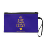 [Crown] keep calm and adore lana.r [Love heart]  Wristlets Bags