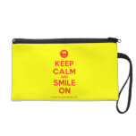 [Smile] keep calm and smile on  Wristlets Bags