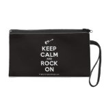 [Electric guitar] keep calm and rock on  Wristlets Bags