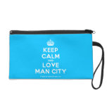 [Crown] keep calm and love man city  Wristlets Bags