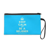 [Crown] keep calm and be a belieber  Wristlets Bags