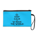 [Knitting crown] keep calm and w rock the world  Wristlets Bags