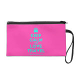 [Campervan] keep calm and love travel  Wristlets Bags