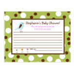 Writable Advice Card Forest Friends Bird Postcards