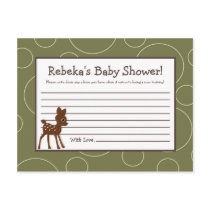 Writable Advice Card Forrest Animal Owl Deer Bird Postcards