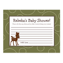 Writable Advice Card Forrest Animal Owl Deer Bird Postcards