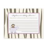 Writable Advice Card Jacana Jungle Girl Monkey postcards