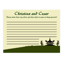 Writable Advice Card Japanese Green Hill Top Templ Post Cards