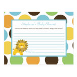Writable Advice Card Jungle King Lion Safari Zoo postcards