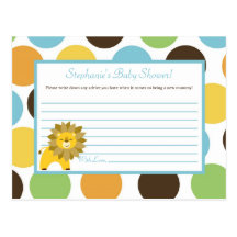 Writable Advice Card Jungle King Lion Safari Zoo Postcard