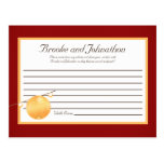 Writable Advice Card Paper Lanterns on Red Postcard