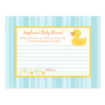 Writable Advice Card Rubber Ducky Bubbles postcards
