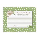 Writable Advice Card  Safari Jungle Animals Green Postcard