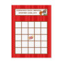 Writable Bingo Card All-Star Red Post Card