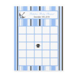 Writable Bingo Card Boy Blue Punk Rocker Guitar Post Card