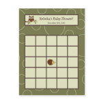 Writable Bingo Card Forrest Animal Owl Deer Bird Post Card