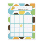 Writable Bingo Card Jungle King Lion Safari Zoo Postcards