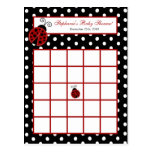 Writable Bingo Card Red Ladybug postcards