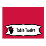 Writable Place Card Formal Hats Elegant Retro Postcards