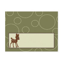 Writable Place Card Forrest Animal Owl Deer Bird Post Card