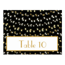 Writable Place Card Glowing Summer Lights on Black Post Card