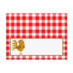 Writable Place Card Red Barn Farm Animals Post Card
