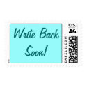 Write Back Soon! postage stamp