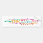 Write, Define, Inspire Bumpersticker Bumper Stickers