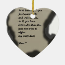 Write in Burning Paper Ilustration Christmas Tree Ornament