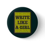 Write Like a Girl Charcoal Pin