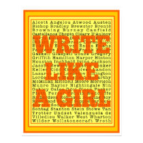 Write Like a Girl Citrus Print posters