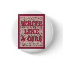 Write Like a Girl Lipstick Button