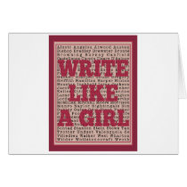 Write Like a Girl Lipstick Cards