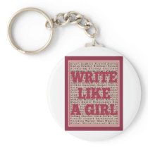 Write Like a Girl Lipstick Keychain