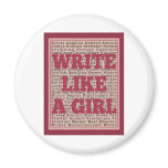 Write Like a Girl Lipstick Fridge Magnets