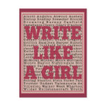 Write Like a Girl Lipstick Post Card