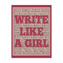 Write Like a Girl Lipstick Post Card