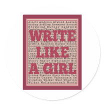 Write Like a Girl Lipstick Stickers