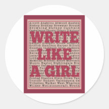 Write Like a Girl Lipstick Stickers