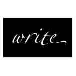 Write: Writer, Copywriter, Freelance Writer Business Cards