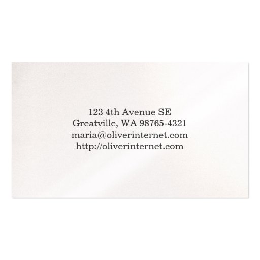 Writer 4-Stack Salmon White Business Card Templates (back side)